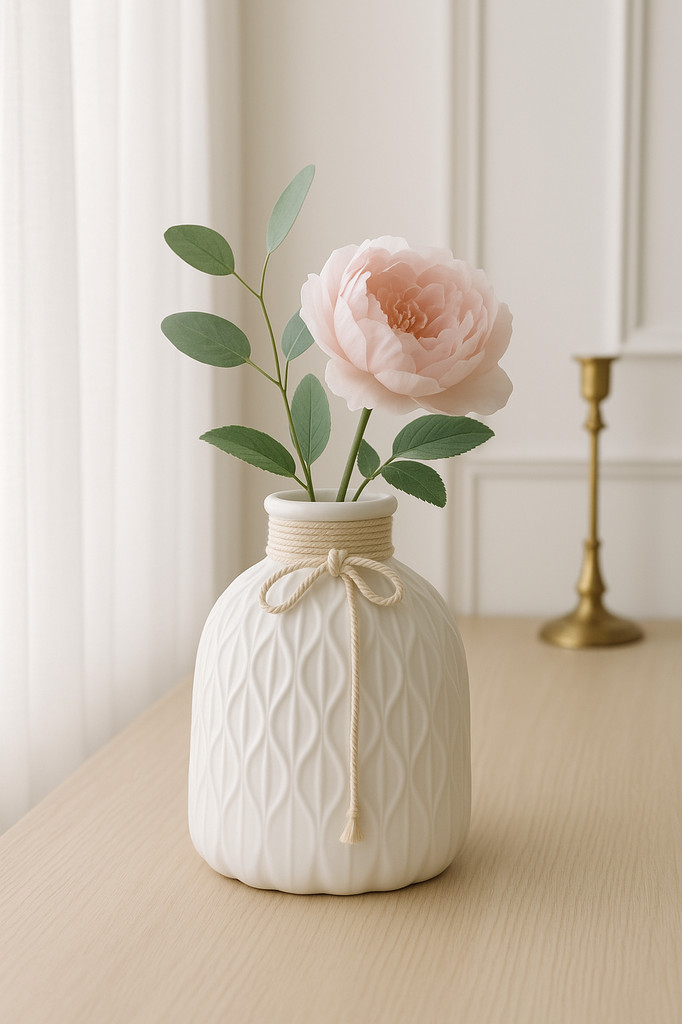 Nordische weiße Keramikvase