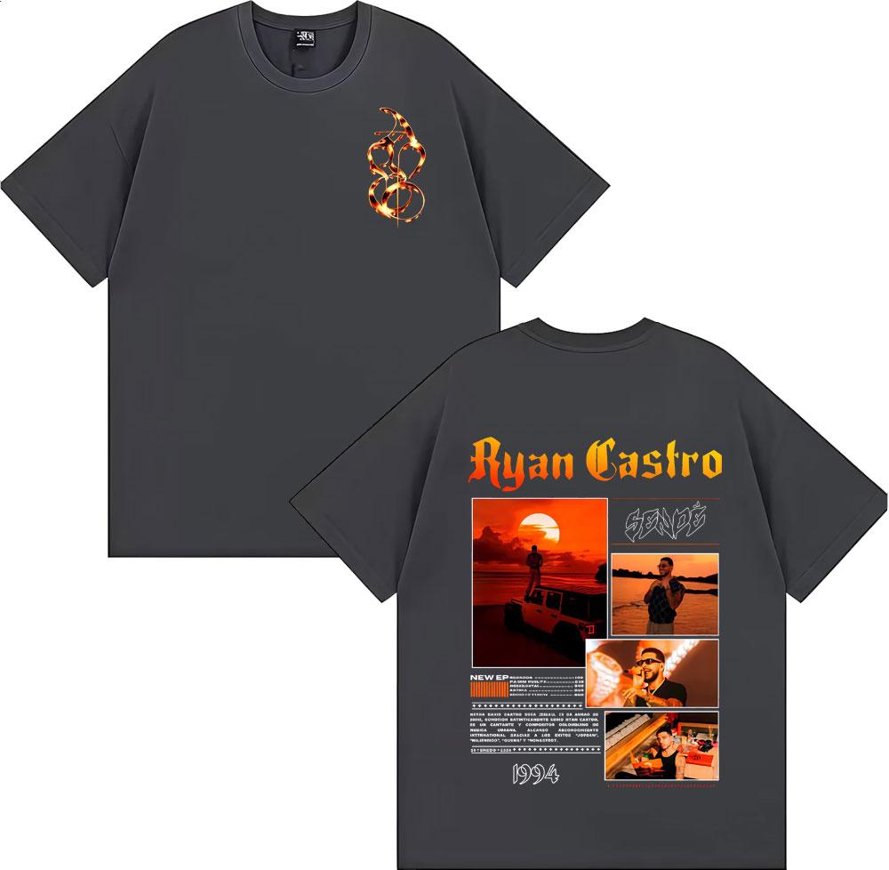 Rapper Ryan Castro Sende Album Tour 2026 Tshirt Unisexs Women Fashion Hip Hop Streetwear T Shirt Cotton Casual Oversized Tshirts
