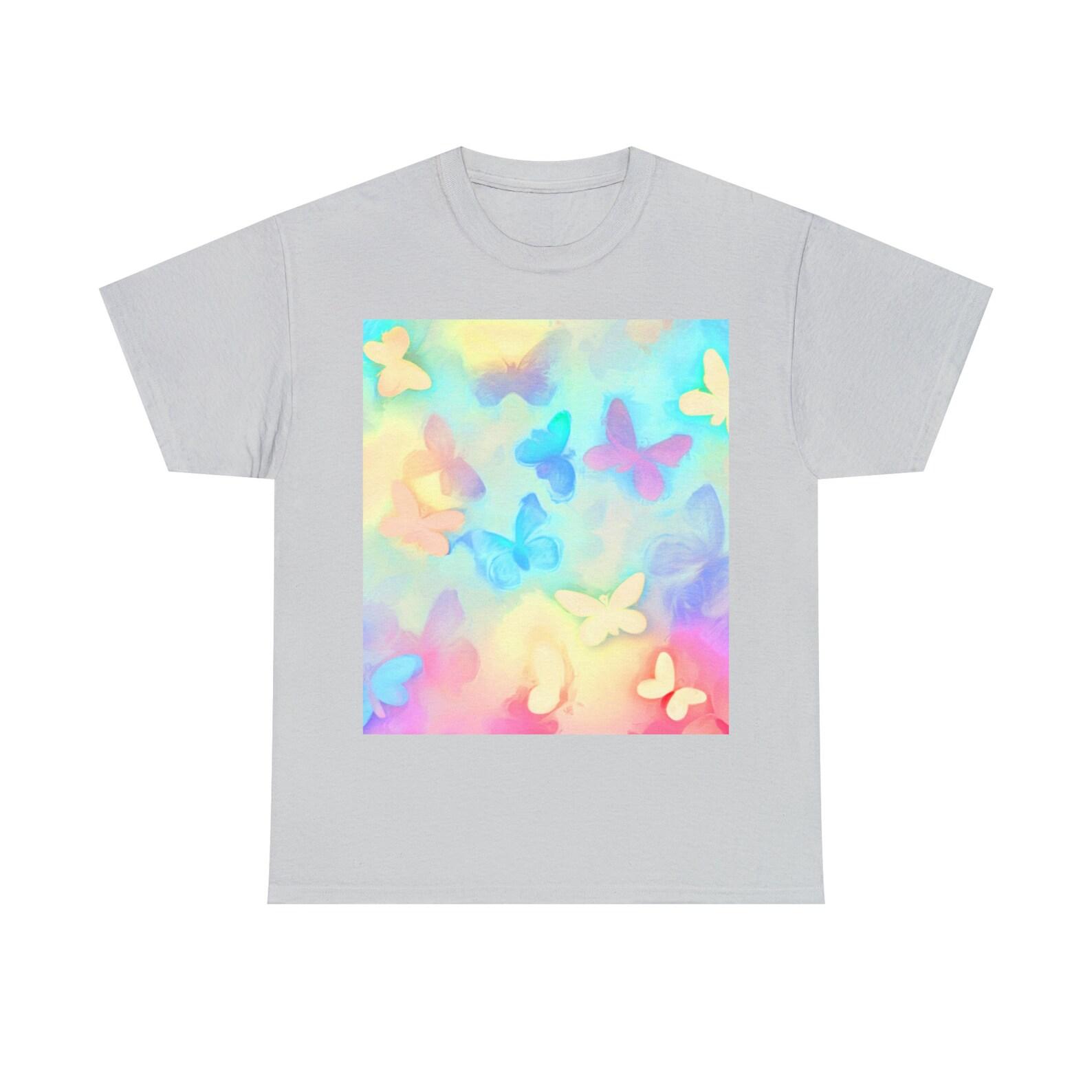 Pastel Butterfly Cotton Tee 100