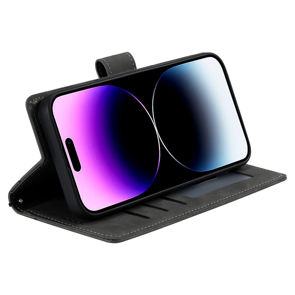 Flip Leder Wallet Handyhülle für iPhone 17 16 15 14 13 12 11 Pro Max 17E 16E Air Mini XR X 8 7 Plus SE Kartenhalter Hülle Tasche