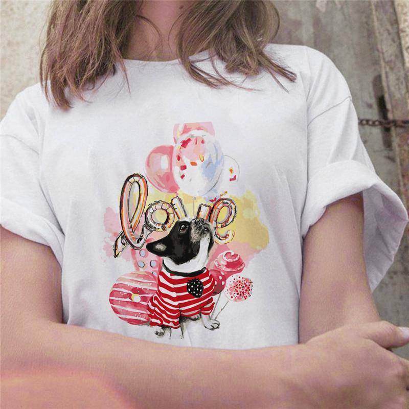 Women'S Painted Dog, Printed Fashion Women'S T-Shirt Casual Top Women'S