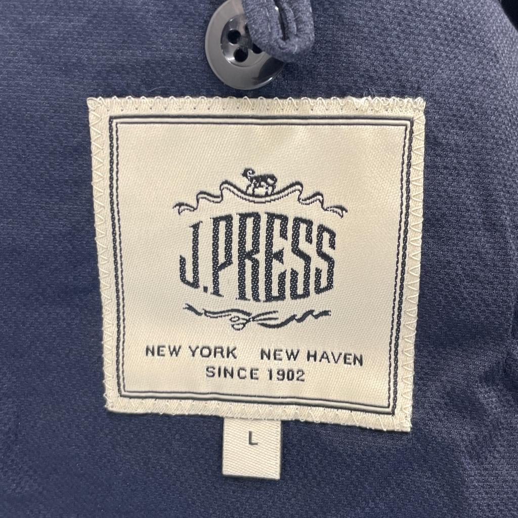 J.PRESS 25 Year Stainless Steel Navy Pack Series Single Leather Jacket L NavyUsed