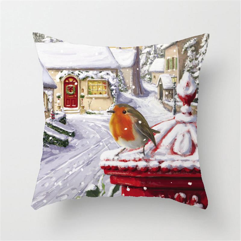 

Наволочка с Новым годом, наволочка с Рождеством, Санта-Снеговик, Рождественская елка, наволочка 45x45cm