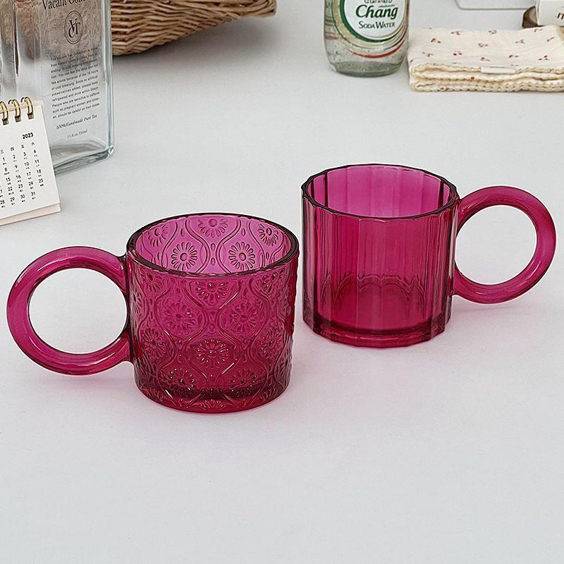 Glass Mugs Niche Design Mugs with Handle Household MugsMilk Coffee Mugs