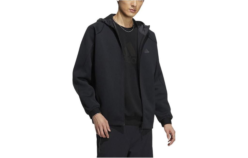 Adidas Jackets Men's Black Hooded Moderate Other