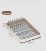 Pull-Out Kitchen Cabinet Dish Rack with Built-in Shelf and Draining Basket