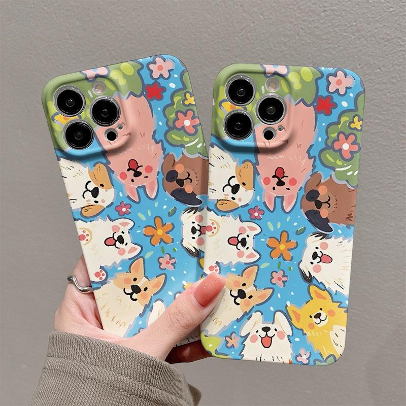 Phone Case for Xiaomi Mi 15T 14T 13 12 12s 9 10 11 Poco C40 M5 X3 F4 NFC Pro 4G 5G Glossy Film Hard PC Luxury Clmj Cartoon Dog