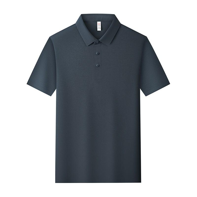 Ice Silk Polo Shirts Men Women Short Sleeve Slim Fit Solid Color Tops
