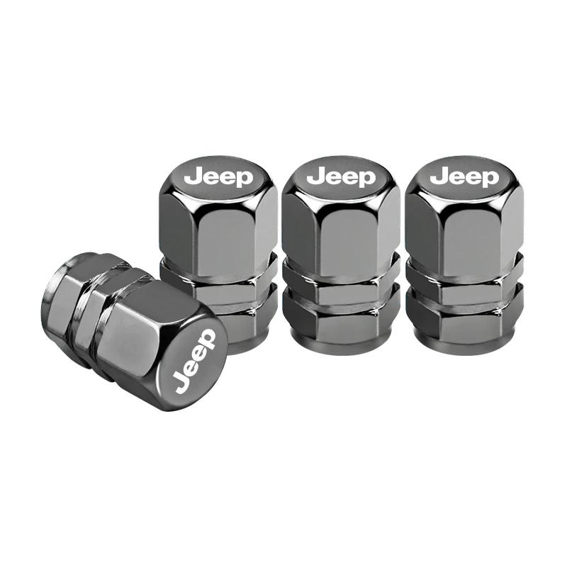 Anti-Theft Wheel Valve Stem Caps Exterior Styling for Jeep Compass Wrangler Grand Cherokee Universal Tire Air Covers AKO1