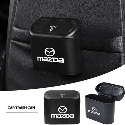 Car Vehicle Case Storage Box Black ABS Square Pressing Trash Can For 3 6 CX5 2 CX3 CX9 MX5 RX8 Axela Demio MS CX5 2 Axela Demio Atenza MS GJI GH