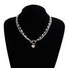 Double Layered Heart Crystal Beads Choker Necklace for Women Love Pendant OT Buckle Party Boho Jewelry Accessories