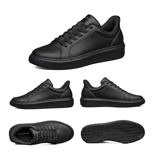 Foxsense Sneaker [Leicht im Stehen anzuziehen, von Physiotherapeuten empfohlen] Walkingschuhe, Schnür-Freizeit-Business-Schuhe für Herren und Damen,