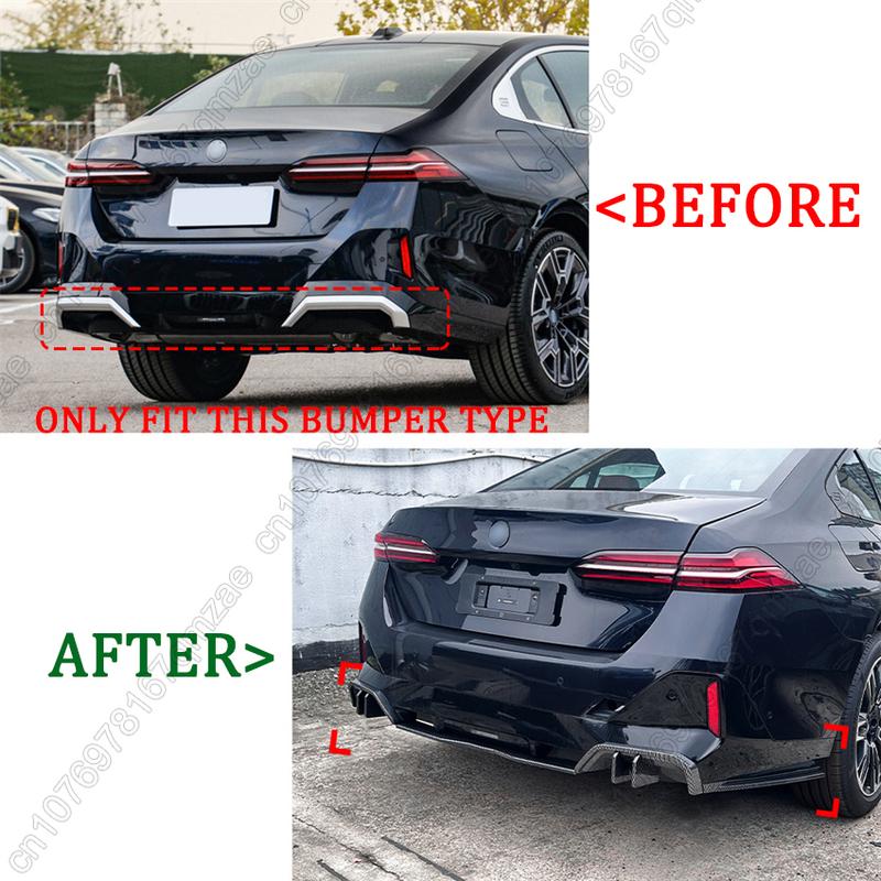 Car Rear Bumper Diffuser Lip For BMW 5 Series I5 G60 G61 2023-2025 Boot Lower Splitter Spoiler Plate Protector Body Kits Tuning