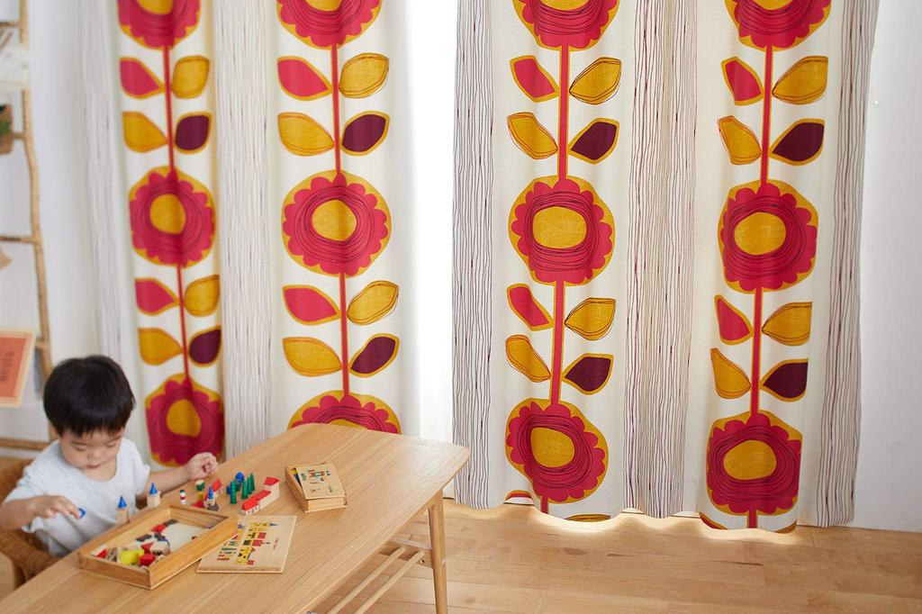 Suminoe Blackout Curtains Sunflower 100X200cm Pink 1 Piece V1211
