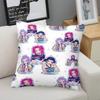 Kpop Chibi Idol Throw Pillow Decorative Cushion Hot Anime Soft Nap Pillow Zipper Closure for Sofa Bedroom Living Room Decor