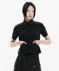 Hanahi Under Pocket Half Shirts Black