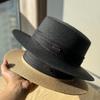 New French Flat-top Sunshade Straw Hat Women's Summer Outdoor Sunshade Sunscreen Fashion Sun Hat