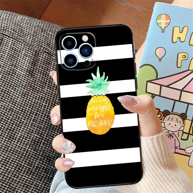 Summer Fruit Pineapple Phone Case For iPhone 15 12 11 13 14 16 Pro Max XS X XR Plus 6S Plus 12 Mini Cover