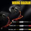 4X Flush Mount Motorcycle Sequential Amber Flowing LED Turn Signal Blinker Light