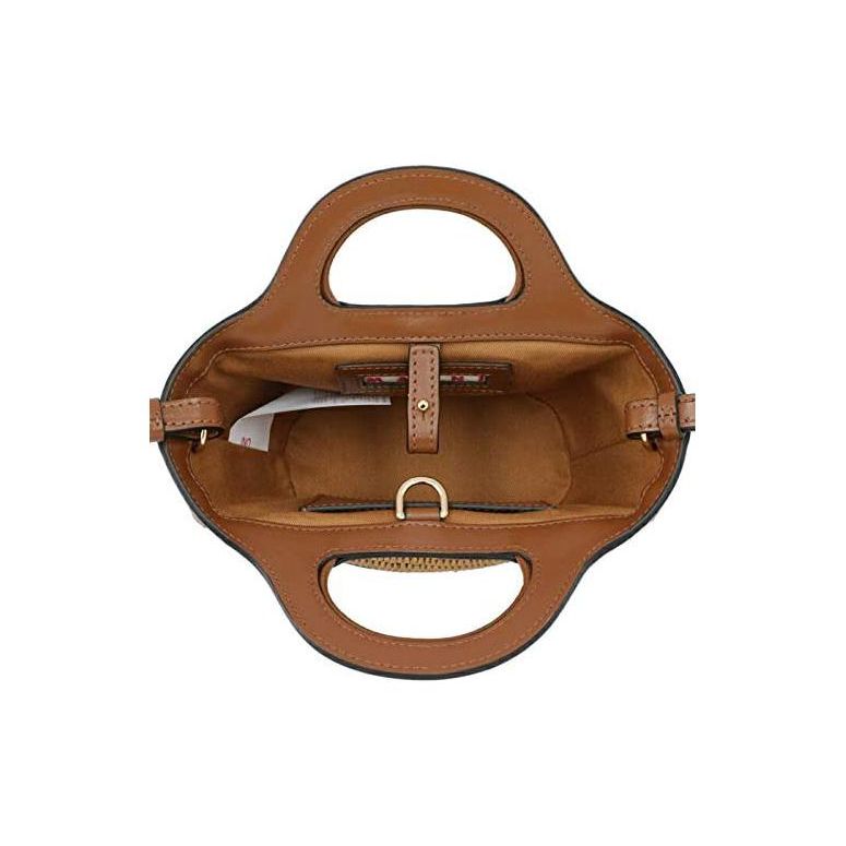 Marni Mini Logo Woven Tote Bag Brown Women Tote_bags BMMP0067Q0-P3860-00M50