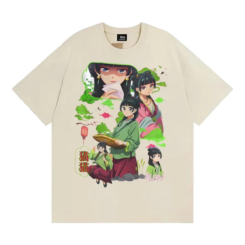 Pharmacist Diary Cute Anime T-shirt for Women Retro Harajuku Short Sleeve T-shirt Casual O-neck Loose Fit T-shirt