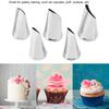5pcs/set stainless steel piping nozzles,   baking cupcake cake decorating tool, polishing  , delicate and robust, idl for baking pastries, goo