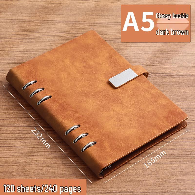 Customizable Simple Business Loose-Leaf Notebook Binder with Printable Logo