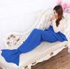 Mermaid Blanket Tail Crochet Knitting Air Conditioner Blankets Soft Gift Warm