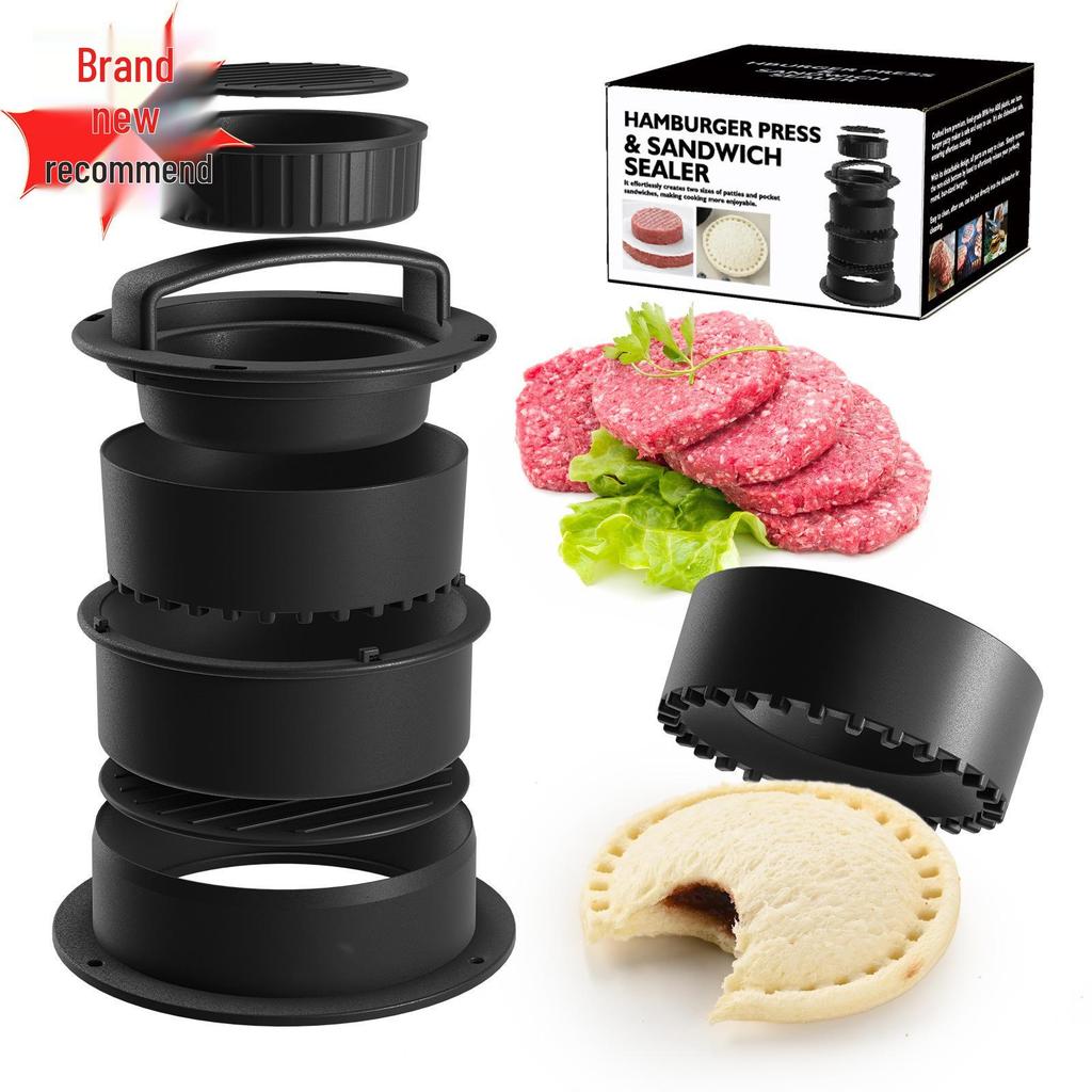 ABS Plastic Non-Stick Round Burger Patty Press - Manual Kitchen Tool