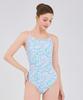 Laelliseupocheu [Rsla420 Pnk] Blooming Double Strap X-Back Swimsuit Pink