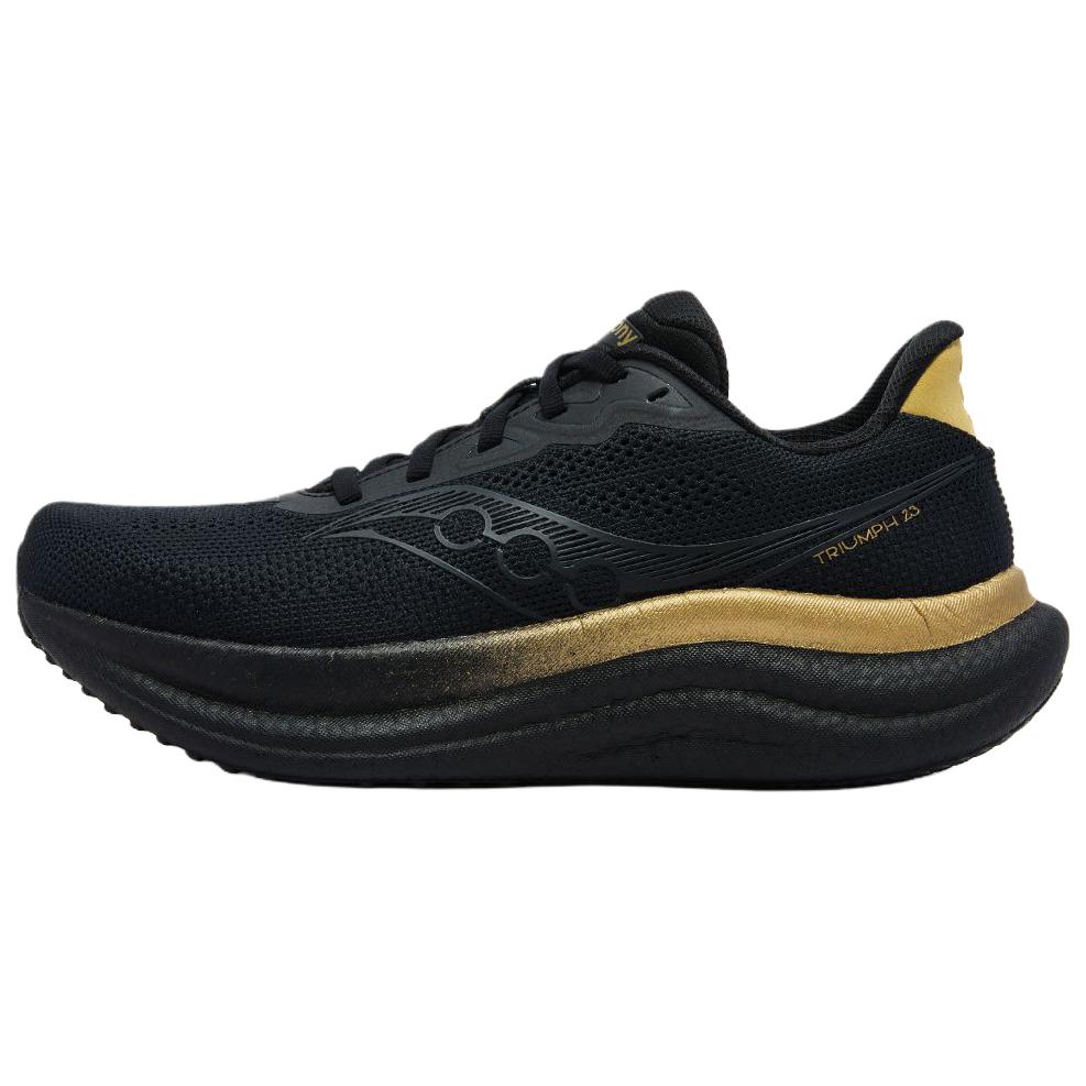 Saucony Triumph 23 Versatile Comfortable Running Shoes Unisex sneakers Black Gold S31023-564 44
