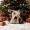 1 Funny Screaming Goat Pillowcase, 18x18 Inch Short Plush Pillowcase, Abstract Modern Animal Print With Zipper Closure