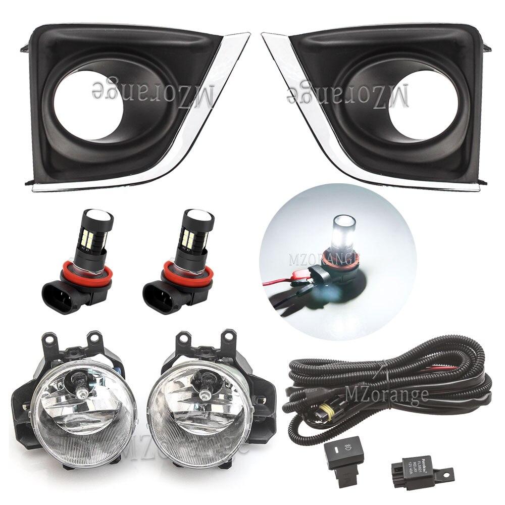 1 set Fog Lights Headlight For Toyota Corolla Altis 2014 2015 2016 led Fog Lamp Cover Grill Bezel Front Bumper halogen Fog Light