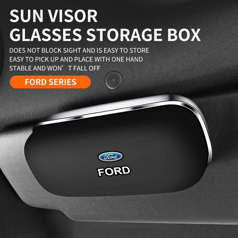 Für Ford Mondeo Focus Explorer Escape Kuga Everest Bronco F-150 Ranger Transit Auto-Sonnenblende Brillenetui schwarz