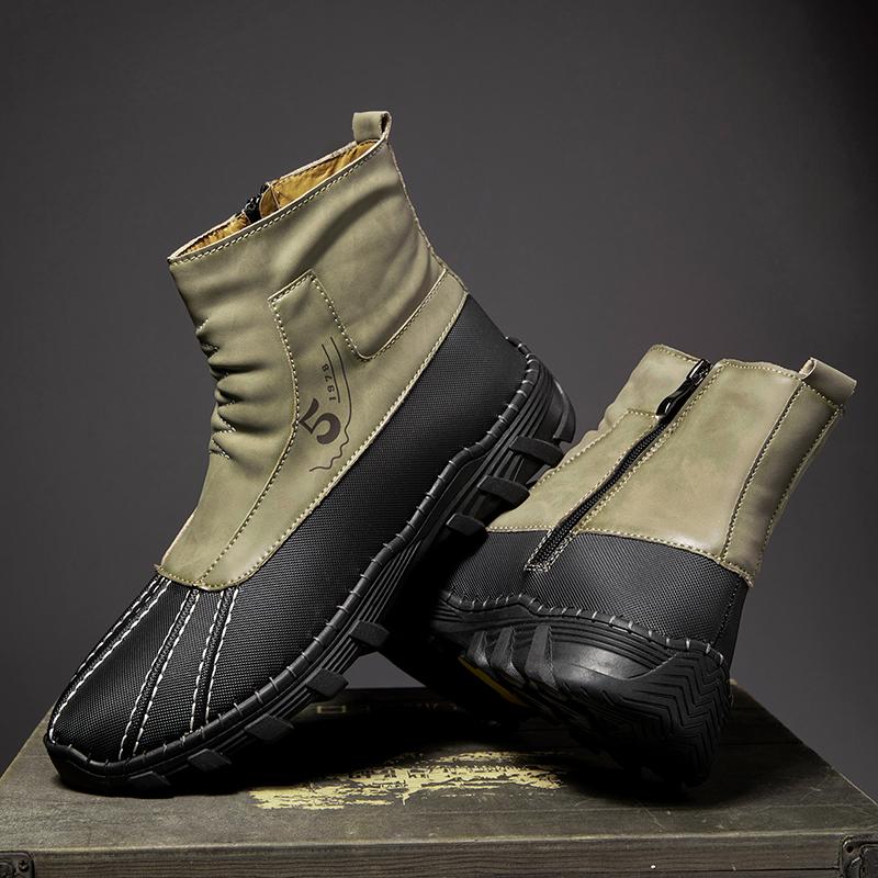 Golden Sapling Winter Boots for Men Outdoor Shoes Classics Men's Boot Casual Tactical Work Shoe Comfortable Platform