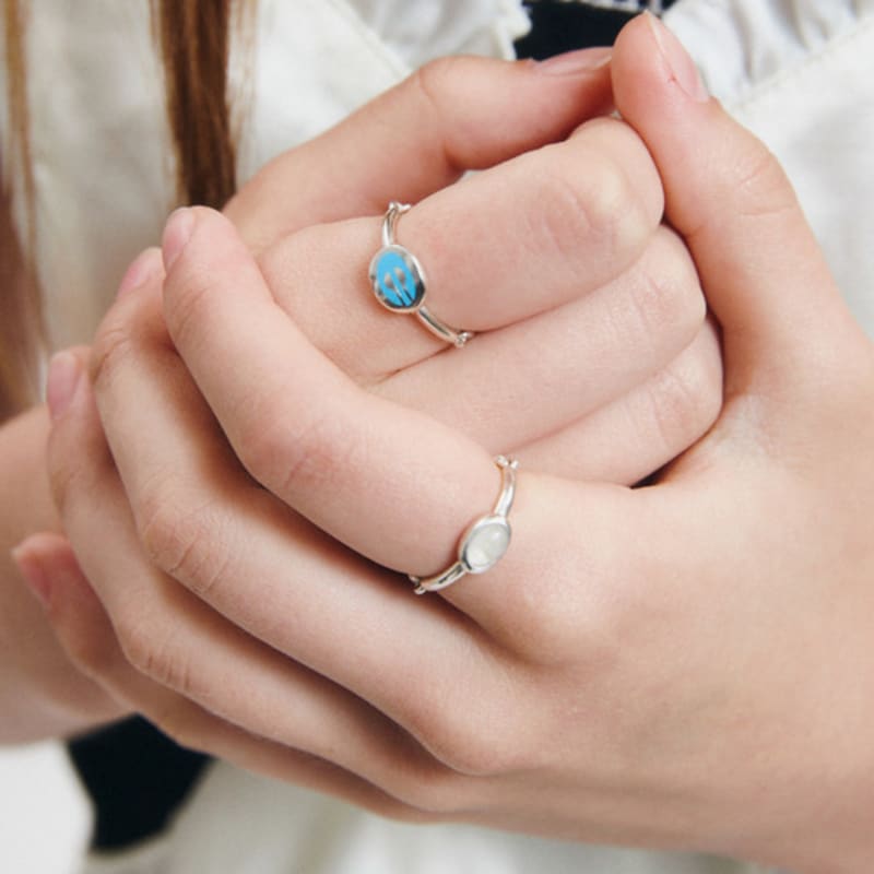 LOVEMBER [silver 925] Bean & Moon link R