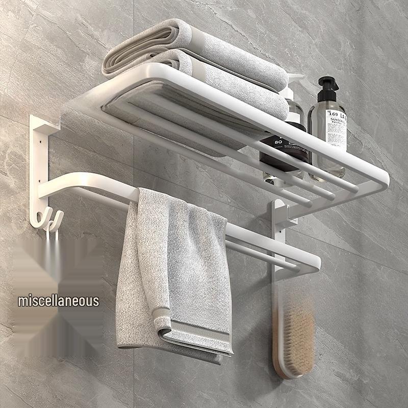 

YIXI Original Wood Bathroom Shelf with Towel Rack