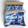 Frosty penguin's snowy charm. Bedding sets Duvet covers Pillowcases(1* Duvet Cover 2* Pillowcases without duvet insert)