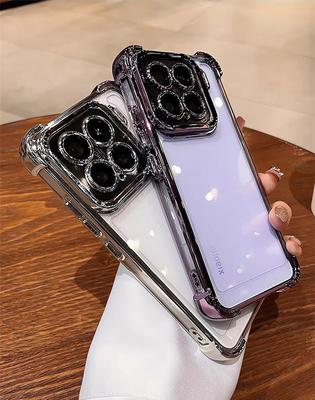 3D légzsákos csillámos bevonatú szilikon puha tok Xiaomi Mi 15 Ultra 14 14T 13 13T 12 12X 12S Pro 12T 5G készülékhez Átlátszó luxus vékony tok