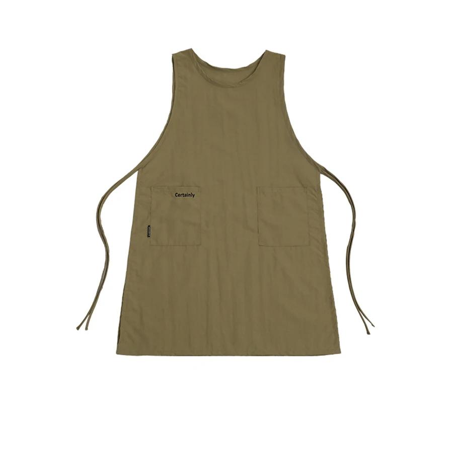 

Довгий фартух без рукавів, водонепроникний кухонний фартух з кишенями, жіночий фартух для малювання, готування, роботи, салонний фартух для манікюру, фартух для краси