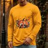 Men's Casual Long Sleeve Neck T-Shirt for Halloween