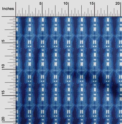 Cotton Poplin Navy Blue Fabric Stripe Shibori Sewing Material Print Fabric By The Yard 42 Inch