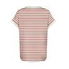 Women's Spring/Summer Leisure Stripe Printed Round Neck Short Sleeve Loose T-shirt