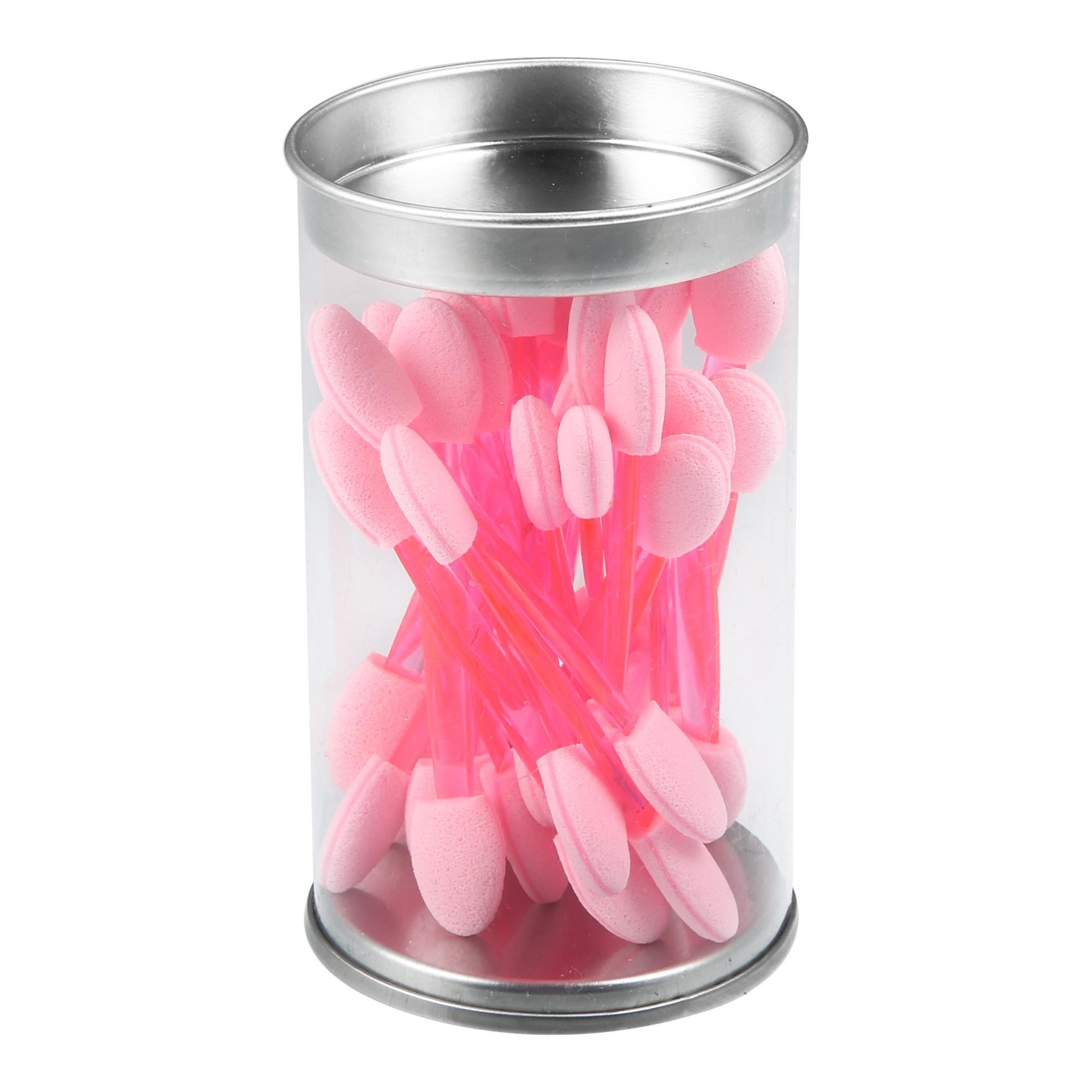 

25 шт., аппликаторы для теней с контейнером для хранения, одноразовая губка для теней, кисть, двусторонние аппликаторы для макияжа глаз LM