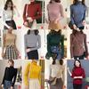 Womens Autumn Sweaters Slim Long Sleeve High Neck Knit Pullover Sexy Slim Sweater Tops