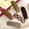 New Fashion Fabric Plaid Side Hair Clips Women Korean Coffee Color Geometric BB Clip Hairpins Hairgrip For Girls Kids Hair Accessories