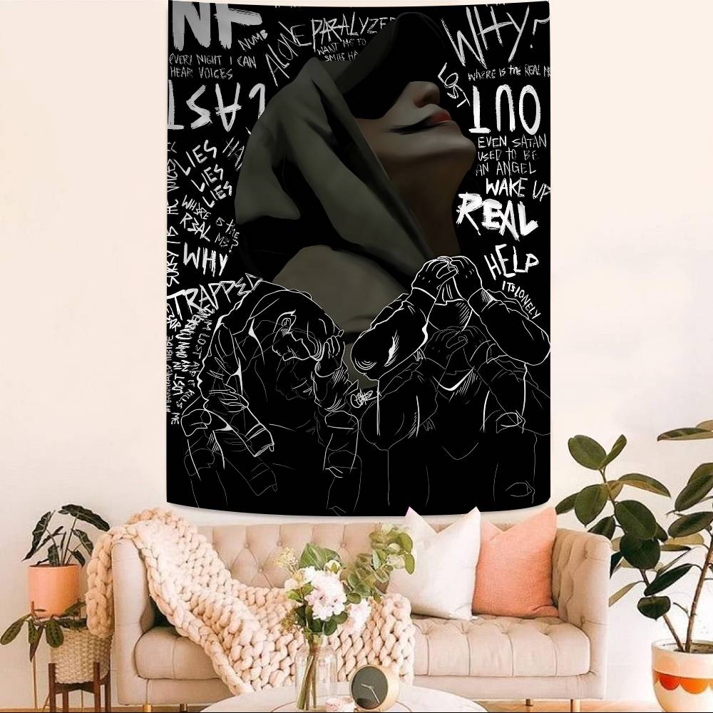 NF Rapper Printed Large Wall Tapestry Art Science Fiction Room Home Decor Decor Blanket
