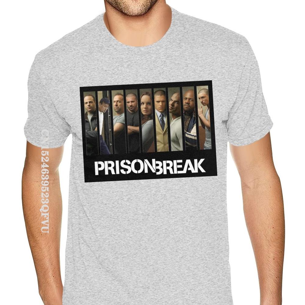 Port Prison Break Tshirt Cotton Men's Plus Size Black Tees Shirt Unique Tops T Shirt for Men Cotton Top T-shirts Custom Family