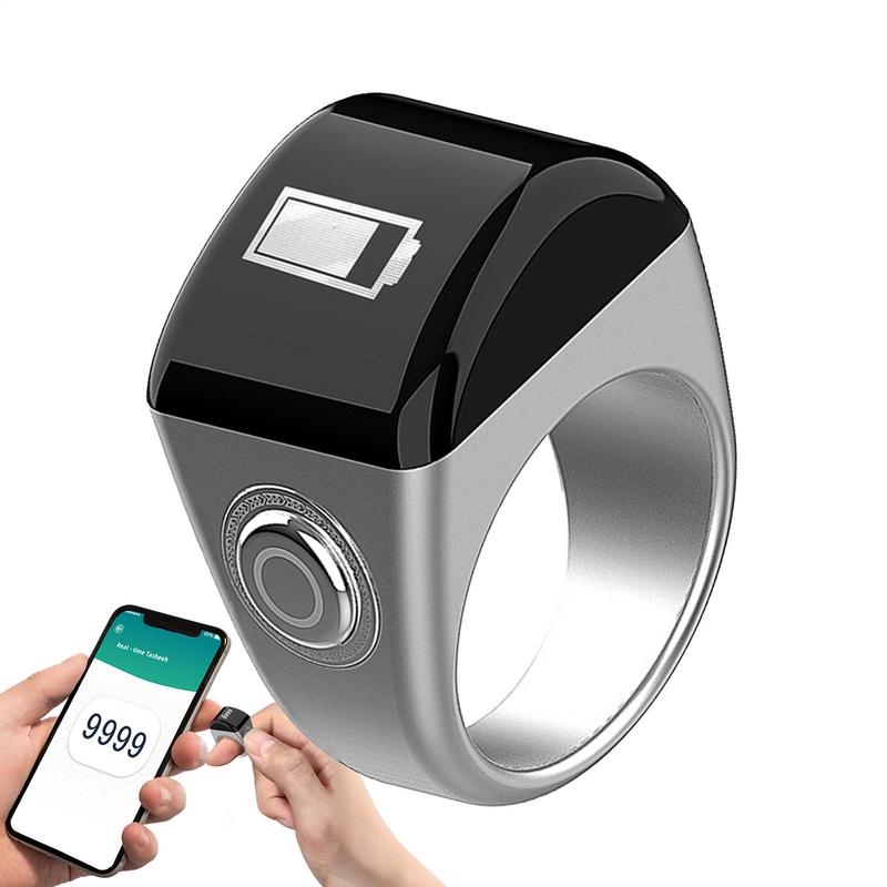 Digital Counter Clicker Counting Clicker Digital Tally Counter Clear Display 5 Prayer Time Reminders Ring Electronic Counter