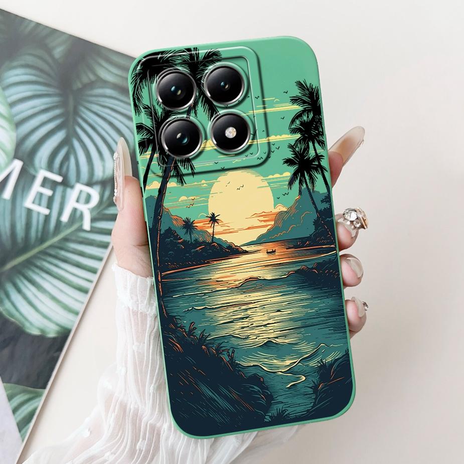 For Xiaomi 14T Pro Case Stylish Flowers Cartoon Cover Shockproof Soft TPU Phone Case For Xiaomi Mi 14T Pro Mi14T 5G Fundas Coque